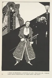 Lykkens Galoscher. "Det er nok et kunstmuseum," tænkte han, "hvor de har glemt at tage skiltet ned".