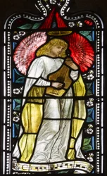Musical Angel, 1876 (farvet glas)