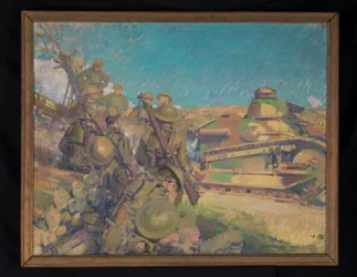 Tilbage fra kampen, ca. 1918 (olie på lærred)