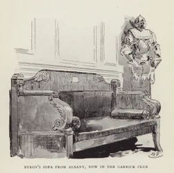Byrons sofa fra Albany, nu i Garrick Club