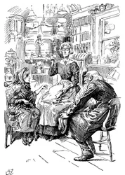 Mr. Riah og Miss Wren ved Six Jolly Fellowship Porters, 1912