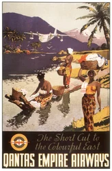 Annonce Qantas Empire Airways, Postcard, c. 1950-1954 (plakat)