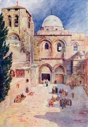 Den Hellige Gravs Kirke, Jerusalem, Palæstina, ca. 1910, fra A Book of Modern Palestine af Richard Penlake pub. ca. 1910