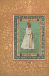 Portræt af Jadun Rai Deccani, Folio fra Shah Jahan Album, recto: ca. 1622, bagside: ca. 1530-50