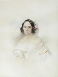 Portræt af Anna Alexeevna Olenina, 1808-1888, 1839
