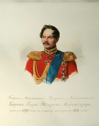 Portræt af general Yegor Fyodorovich Meiendorf 1794-1879 fra albummet af de kejserlige hestevagter, 1846-1849