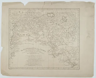 Eufrat og Tigris fra DAnvilles Atlas, indgraveret af Thomas Bowen, 1788