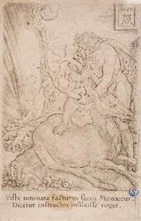 Herakles fanger den ceryneiske hind, fra serien:  Herkules