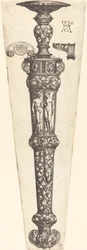Stor dolkskede med nøgent par, 1536.