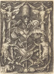 Ornament med Trophy of Arms