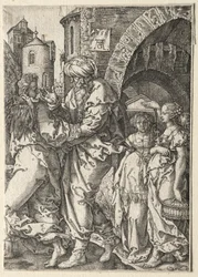 Historien om Lot: Lot og hans familie flygter fra Sodoma