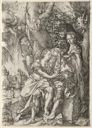 Historien om Lot: Lot med sine døtre, 1555.