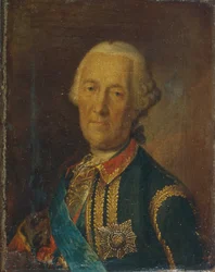 Portræt af feltmarskalen og politikeren grev Burkhard Christoph von Munnich 1683-1767, 1764