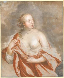Ilende kvinde, ½ figur