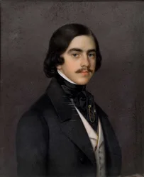Portræt af Mikhail Alexandrovich Bakunin 1814-1876, 1841.