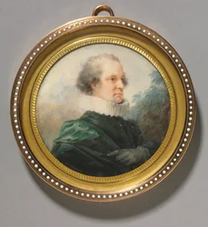 Portræt af en mand med hvid ryg, ca. 1790.