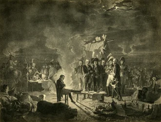Napoleons bivuak på slagmarken Wagram natten mellem den 5. og 6. juli 1809, 1921.