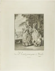 Rendezvous for Marly, fra Monument du Costume Physique et Moral de la fin du Dix-huitième siècle