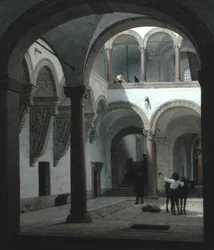 Gården til Palazzo Fava, Bologna