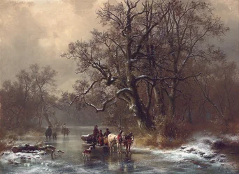 Loggere på en frossen vandvej, 1873