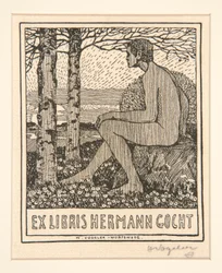 Bogplade: Ex Libris Hermann Gocht