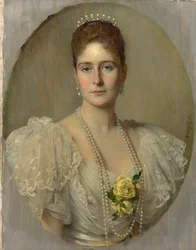 Portræt af kejserinde Alexandra Fjodorovna af Rusland, 1872-1918, zar Nikolaj 2.s hustru, 1897