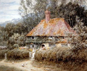 Valewood Farm, under Blackdown, Surrey (akvarel på papir)