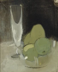 Grønne æbler og champagneglas, 1934.