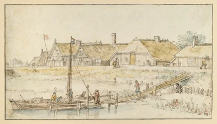 Landsbygade ved kanalbredden