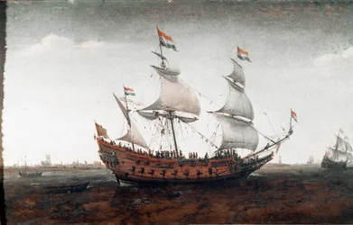 Hollandsk skib i det dybe hav (maleri