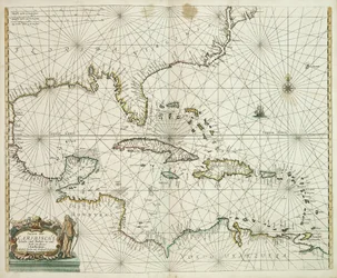 Pascaerte van de Caribische eylanden, van de Barbados tot aende Bocht van Mexico