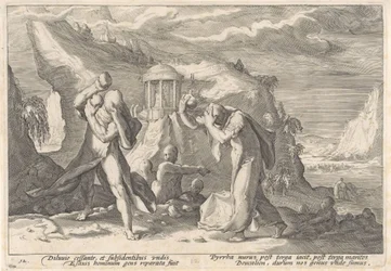 Deucalion og Pyrrha skaber en ny menneskerace Metamorphoses of Ovid (serietitel)