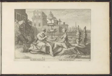 Juno nærmer sig Semele i skikkelse af Beroe Ovids metamorfoser (serietitel) Genskabelser af P. Ovidius Naso (serietitel)