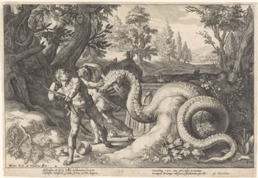 Kadmusens ledsagere fortæret af en drage Metamorphoses of Ovid (serietitel)