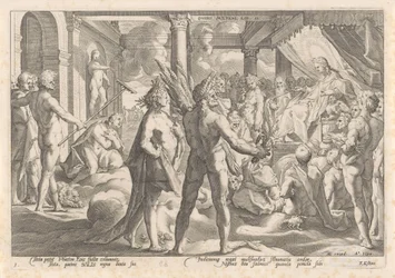 Phaëthon spørger Apollo, om han må køre i sin vogn Metamorphoses of Ovid (serietitel)