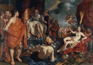 Hermes præsenterer Pandora for kong Epimetheus, 1611.