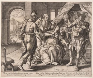 Lucretia slår sig selv ihjel, fra Historien om Lucretia