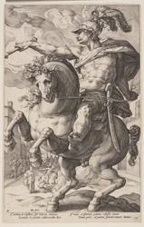Marcus Curtius til hest, fra De romerske helte