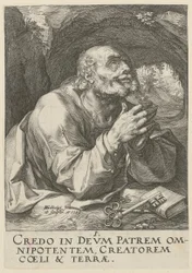 Petrus, blad 1 fra serien "Kristus, de tolv apostle og Paulus"