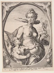 Venus og Amor, fra Tre hedenske guder eller gudinder
