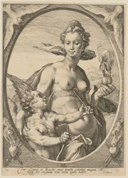 Venus og Amor, blad 2 i serien "Bacchus, Venus og Ceres"