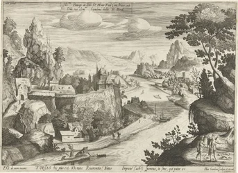 Tobias og englen fanger fisken i Tigris
