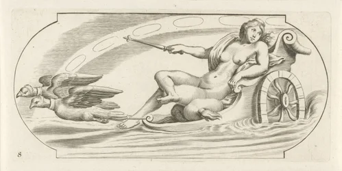 Aurora på en vogn Nouveau Livre des Dieux et Deeßes De la Marine Bouckje of Sea Gods and Goddesses (serietitel)