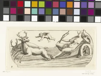 Diana på en vogn Nouveau Livre des Dieux et Deeßes De la Marine Bouckje of Sea Gods and Goddesses (serietitel)