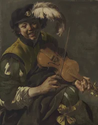 En ung mand spiller violin