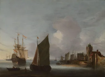 Skibe nær Zierikzee med Zuidhavenpoort i baggrunden