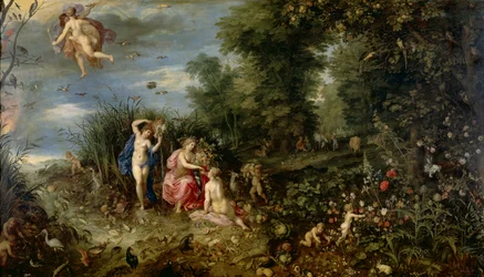 Abundance and the Four Elements, ca. 1615 (olie på panel)
