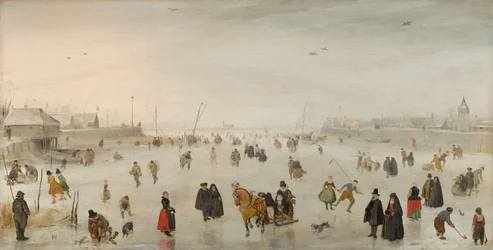 A Scene on the Ice, ca. 1625 (olie på panel)