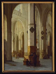 Interiør af Sankt Bavons kirke (maleri på lærred)