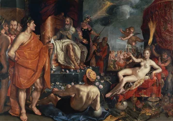 Hermes præsenterer Pandora for kong Epimetheus, 1611